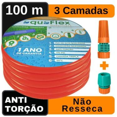 Imagem de Mangueira de Jardim AquaFlex Tripla Camada 100 Metro