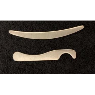 Imagem de Kit com 2 Instrumentos de Liberação Miofascial Iastm Meia Lua e Gancho