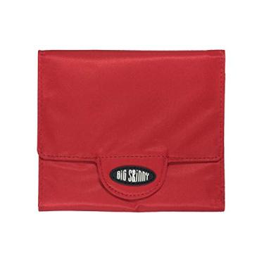 Imagem de Big Skinny Carteira masculina para moedas com capacidade para até 12 cartões, ponta de ameixa, batom vermelho