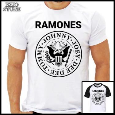 Imagem de Camiseta Unissex Ramones Banda Punk Rock, Blusa - loja dinka, m