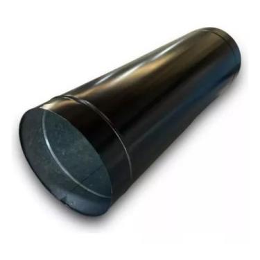 Imagem de Duto Galvanizado 200mm 8 Polegadas Com Pintura Preta 60cm Para Churras