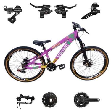 Imagem de Bicicleta Vikingx 24v Aro 26 Tuff 25 Aluminio Shimano Mtb Freeride Sus