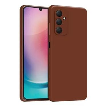 Imagem de Capa Capinha Compatível Samsung_ A06 Proteção Aveludado Premium (MARROM)