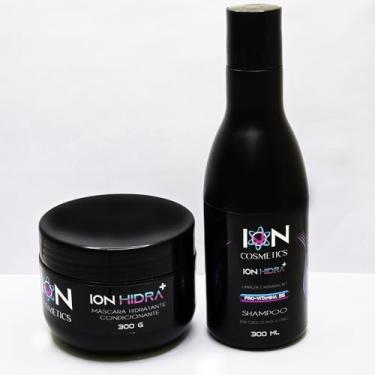 Imagem de Kit Íon Hidra+ para Todos os Tipos de Cabelo, Shampoo 300ml com Pró-Vitamina B5 + Máscara Hidratante 300g, 2 Itens