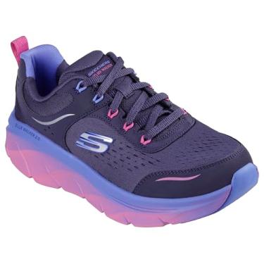 Imagem de Skechers Tênis feminino D'lux Walker 2.0 Neon Sites, Roxo Multi, 37 BR
