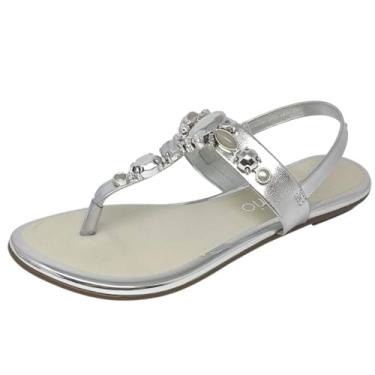 Imagem de Sandália Feminina Rasteira Tira Pedrarias Conforto Beira Rio