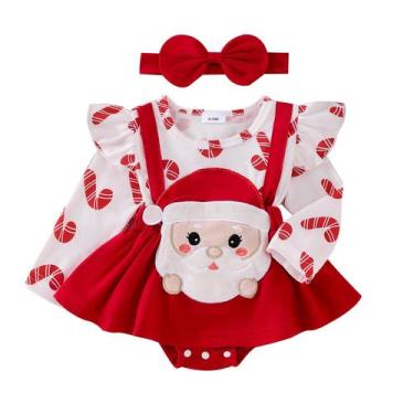 Imagem de Roupas: macacão de Natal Xiaodriceee Baby Girl 3-6M