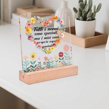 Imagem de Placas e placas decorativas de acrílico transparente, 11 x 10 cm, presente ideal para entes queridos ou decoração pessoal, adequado para Ação de Graças, Natal, Ano Novo (guirlanda em forma de coração)
