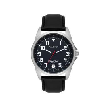 Imagem de Relógio orient masculino couro preto mbsc1031 p2px