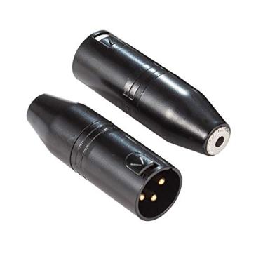 Imagem de Adaptador de microfone XLR macho 3,5 mm para XLR, 2 unidades, estéreo TRS, mini conector fêmea para XLR de 3 pinos, conversor de áudio para câmeras, gravadores, mixers