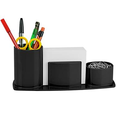 Imagem de Acrimet Porta Lápis Clips e Papel Lembrete Millennium, Papel Branco Incluso, Cor Preto