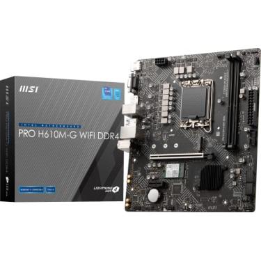 Imagem de MSI Placa-mãe PRO H610M-G WiFi DDR4 ProSeries (Intel Core de 12ª/13ª/14ª geração, soquete LGA 1700, DDR4, PCIe 4, LAN 2,5G, SATA 6Gb/s, slots M.2, USB 3.2, Wi-Fi 5, Bluetooth 4.2, mATX)