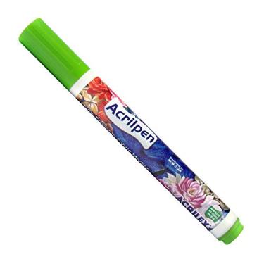 Imagem de Caneta para tecido Acrilpen verde folha 1 unid - Acrilex