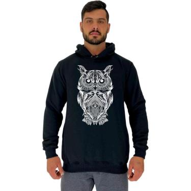 Imagem de Blusa Moletom MXD Conceito Tradicional Com Touca Coruja Masculina-Masculino