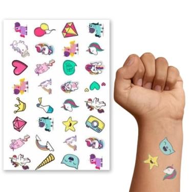 Imagem de Tatuagem Temporária Infantil Unicórnio | Kit Festa 32-039