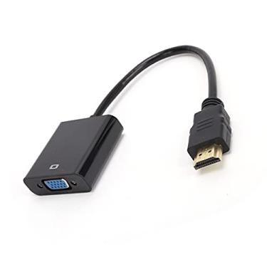 Imagem de Adaptador de interface multimídia HD, cabo do adaptador VGA com boa dissipação de calor, vestível para locadora de vídeo para Chromebook para casa(Preto)
