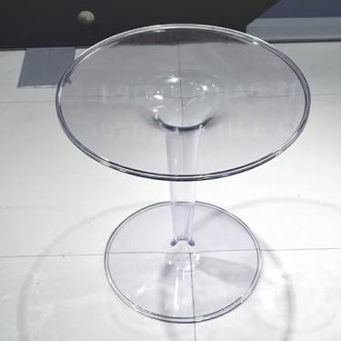 Imagem de Mesa lateral mesa de borda acrílica nórdica simples mesa de chá transparente varanda pequena mesa redonda mesa de canto criativa mesa de centro moderna pequena mesa de centro para sala de estar (cor: transparente geral)