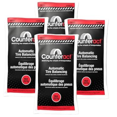 Imagem de Counteract Contas de equilíbrio de pneu/roda centrífuga de 227 g -B4 – veículos off-road, pneus de caminhão leve/média, (4) sacos de contas de equilíbrio de 227 g, (4) tampas de válvula e núcleos