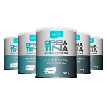 Imagem de Kit 5 Creatina 100% Pura Monohidratada SELO Creapure 300g Equaliv