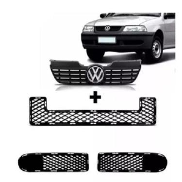 Imagem de Grade Radiador + Milha S/Furo Gol Parati Saveiro G3 Fase 1