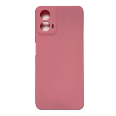 Imagem de Capa de Silicone Flexível Forro Aveludado para Moto G34 5g (rosa-claro)