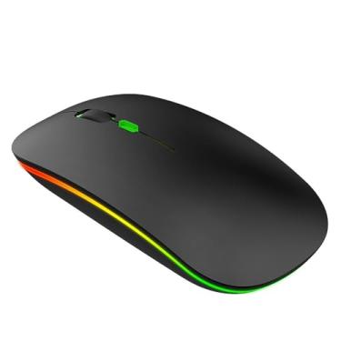 Imagem de Mouse sem fio ultrafino M40 2.4G recarregável sem fio silencioso mouse design ergonômico 3 DPI ajustável preto