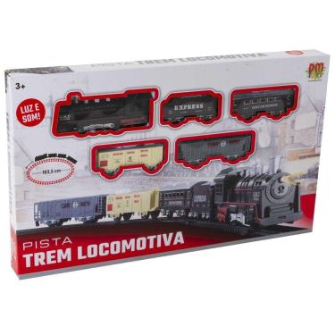 Imagem de Ferrorama Trem Locomotiva Com 14 Trilhos Mais 5 Vagões