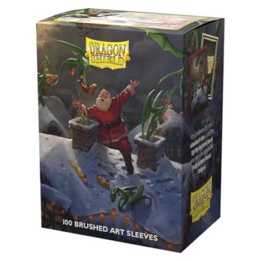 Imagem de Dragon Shield Sleeves – Arte escovada fosca edição limitada: Natal 2023 100 CT - Compatível com Pokémon, Magic The Gathering Cards & Digimon MTG TCG OCG e cartas de hóquei