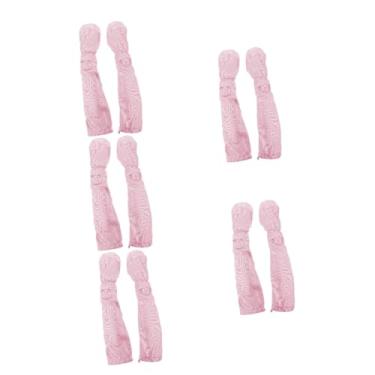 Imagem de Ipetboom 5 Pares luva de proteção solar protetoe solar proteção uv ajustar luvas manga manguito de braço mulheres capa protetora Poliéster rosa