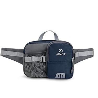 Imagem de Clakllie Pochete com suporte para garrafa de água, cinto de corrida para mulheres, homens, esportes ao ar livre, garrafa não incluída, Azul-marinho OT02, One Size