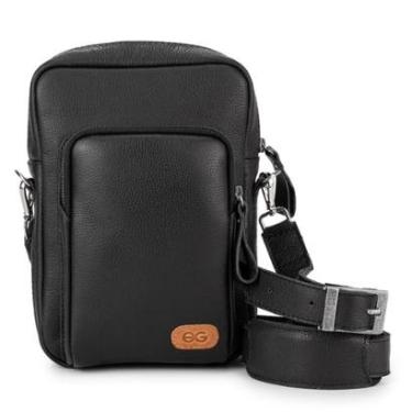Imagem de Bolsa Masculina Shoulder Bag Couro Legítimo Tiracolo Pequena-Masculino