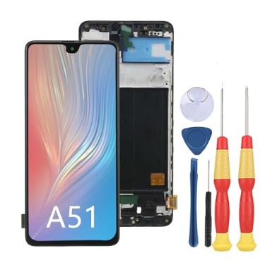 Imagem de SiuVorZhi Tela LCD compatível com Samsung Galaxy A51 A515F SM-A515F/DS A515F/DS A515F Display LCD Touch Screen Assembly Peças de reposição com ferramentas.