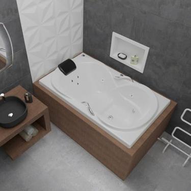 Imagem de Banheira de Hidromassagem Due Gran Luxo 150x90x50cm - P1-110v - com Aquecedor Branco