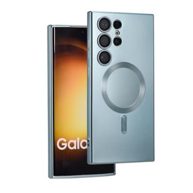 Imagem de Yetagso Capa magnética para Samsung Galaxy S22 Ultra, capa para celular Samsung S22 Ultra de silicone macio com proteção para câmera, capa fina antiarranhões para Samsung S22 Ultra compatível com