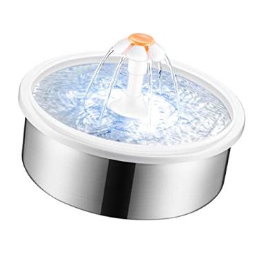 Imagem de Prettyia Fonte de água automática para gatos, dispensador de água silencioso, tigela de água potável USB para uso interno