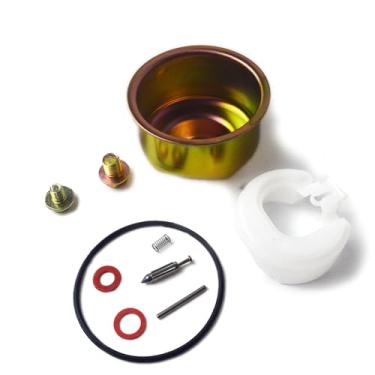Imagem de Kit de carburador para Honda GX120 GX160 GX200 Pino de vedação de junta flutuante de tigela de agulha, compatível com arruela de parafusos de gaxetas, compatível com arruela de parafusos