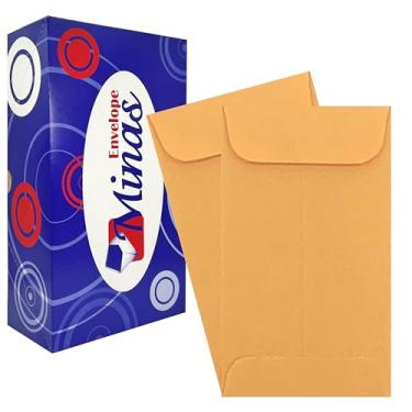 Imagem de Envelope Minas #7 Moeda/dinheiro/Envelope de peças pequenas, 8,89 cm x 16,51 cm, Premium 6,35 kg. Kraft, 500/caixa