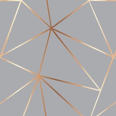 Imagem de Papel De Parede Adesivo Autocolante Geométrico Gold Grey - PAPELEPARED