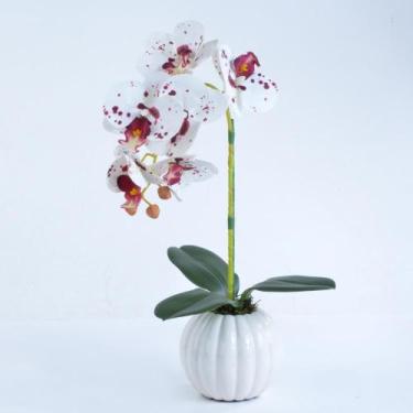Imagem de Arranjo de Orquídea Artificial Tigre em Cachepô Lily - Vila das Flores