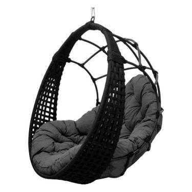 Imagem de Cadeira Balanço Ninho Suspenso em Corda Náutica Luxo - Acesse Móveis, 