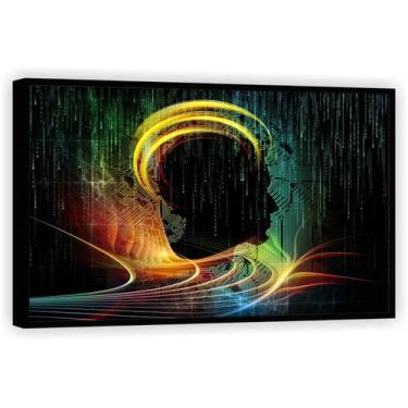 Imagem de Quadro Decorativo Psicologia Cérebro Escritórios Salas Tela Canvas Pre