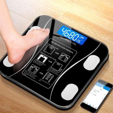 Imagem de Balança Digital Corporal Bioimpedância Aplicativo Bluetooth - DESERT E