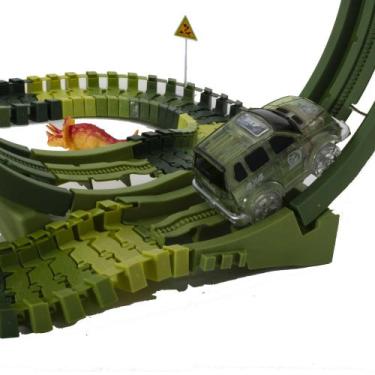 Imagem de Pista Infantil Com Looping 7 Dinossauros Carro A Pilha DmToys - DM Toy