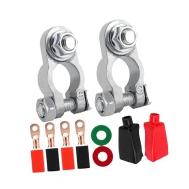 Imagem de AsrMyjcx Kit de conector de terminal de bateria genérico Fácil instalação Grampos de terminal de cabo de bateria universal para RV Auto Marine Van, 2x0.31 in No Brush
