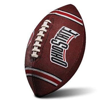 Imagem de Franklin Sports NCAA Ohio State Buckeyes futebol infantil infantil – futebol oficial da equipe de faculdade com logotipos do time – futebol americano tamanho júnior