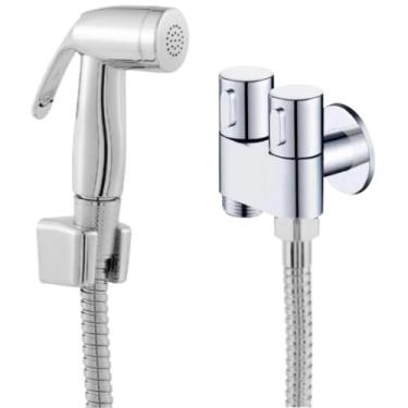 Imagem de Ducha Higiênica Completa Registro Metal Duplo + Engate Flexível Aço In