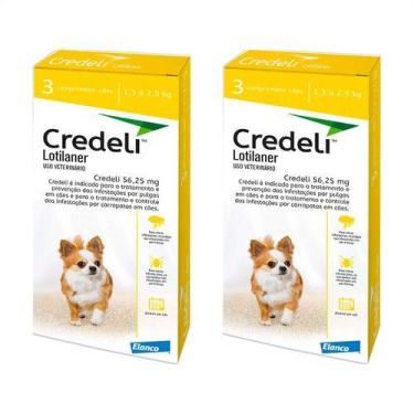 Imagem de 2 Credeli Antipulga Carrapato 56,25mg 1,3- 2,5kg 03 Cpr - Elanco