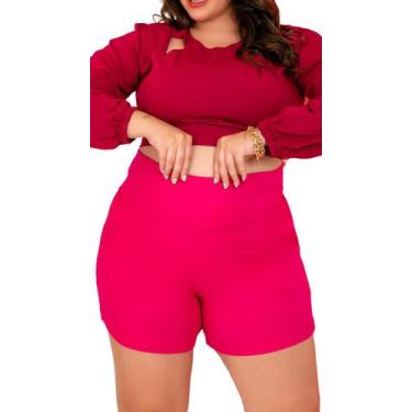 Imagem de Short linho premium mônika - USEBKBRAND, 44, Pínk