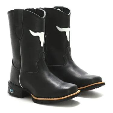 Imagem de Bota Botina Texana Infantil Masculina Feminina Cara de Boi 24 ao 35 - 