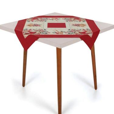 Imagem de Toalha Centro de Mesa Karsten 78cmx78cm Natal Noel Musical